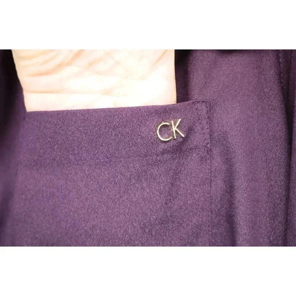 Calvin Klein Dark Purple Button Down Blouse-Size XL-Office-Business - Picture 6 of 6